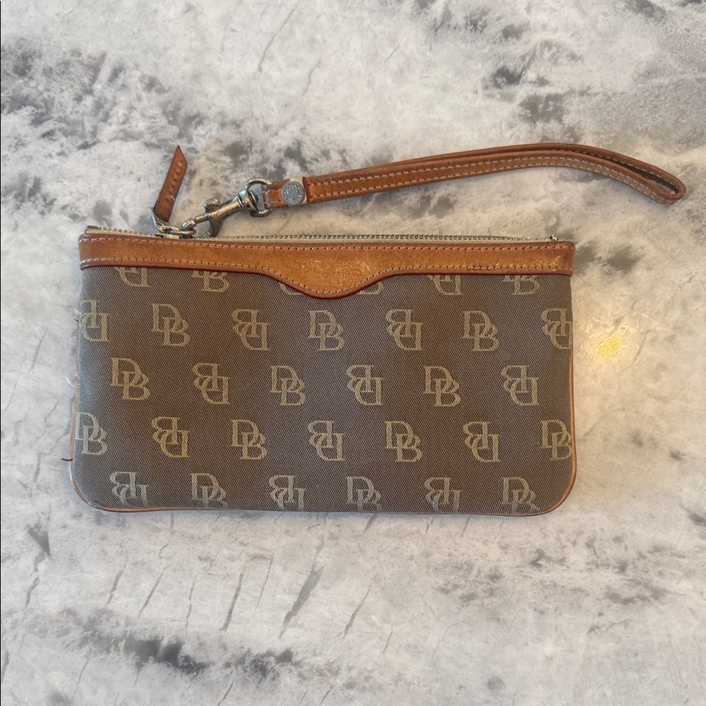 Dooney & Bourke Tan Monogram Wristlet